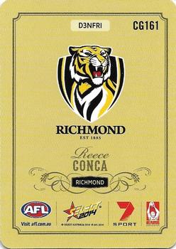 2014 Select AFL Champions - Gold #CG161 Reece Conca Back